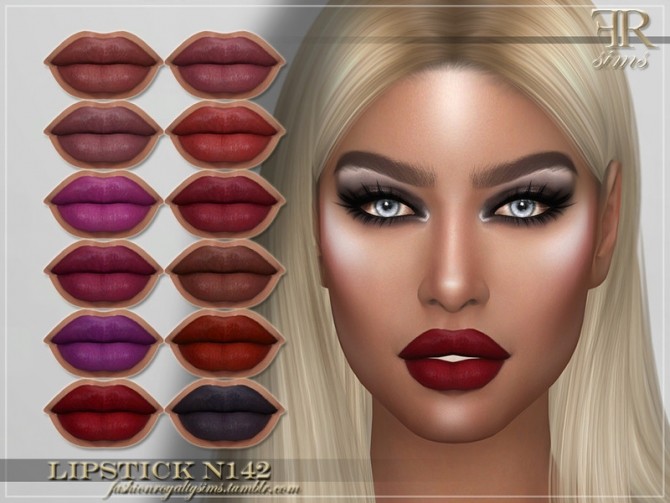 Sims 4 FRS Lipstick N142 by FashionRoyaltySims at TSR