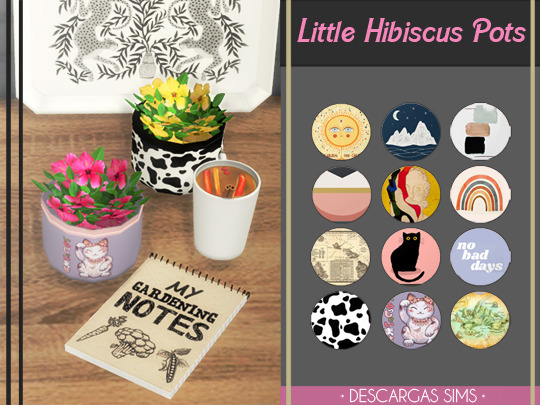 Sims 4 Little Hibiscus Pots at Descargas Sims