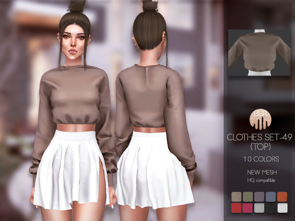 Sims 4 Clothes SET 49 TOP BD188 by busra tr at TSR