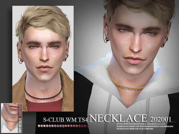 Sims 4 Necklace 202001 by S Club WM at TSR