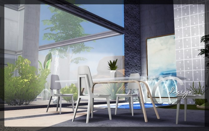 Sims 4 Modern Minimalist house at Cross Design