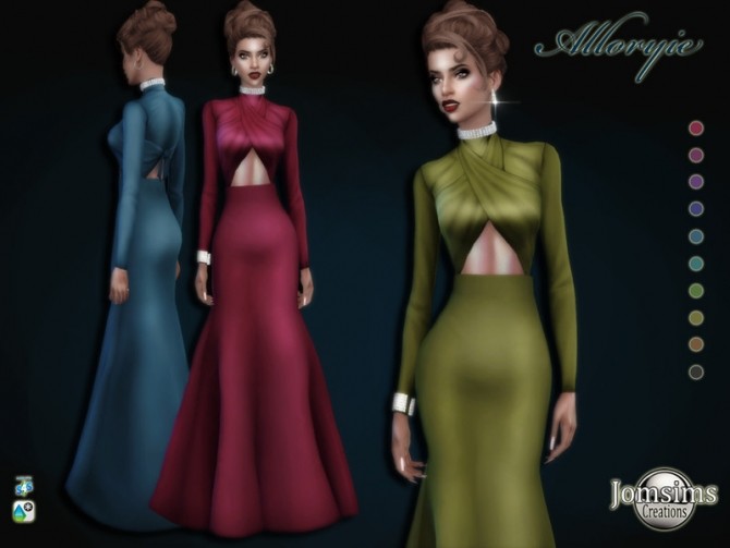 Sims 4 Alloryie dress by jomsims at TSR