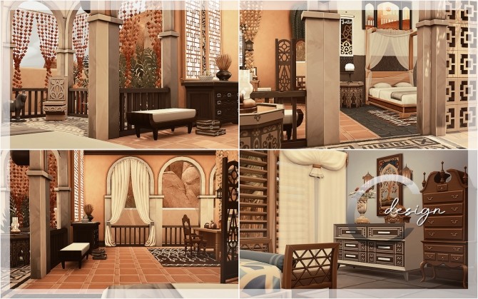 Sims 4 Beauty of Egypt home by Praline at Cross Design