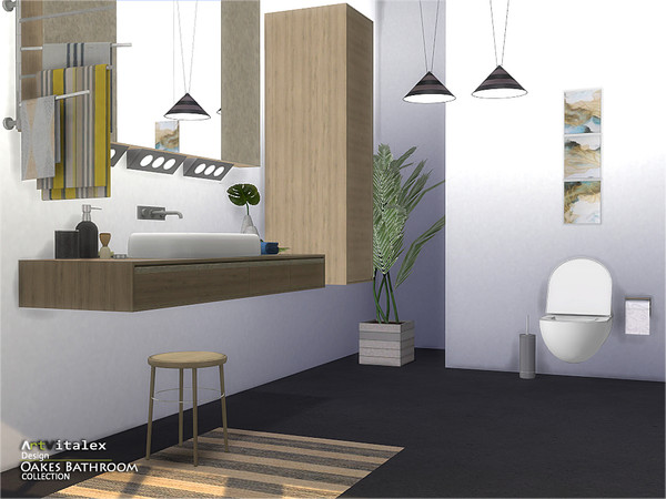 Sims 4 Oakes Bathroom by ArtVitalex at TSR