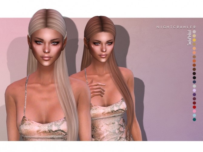 Sims 4 Frappe hair SET by Nightcrawler at TSR