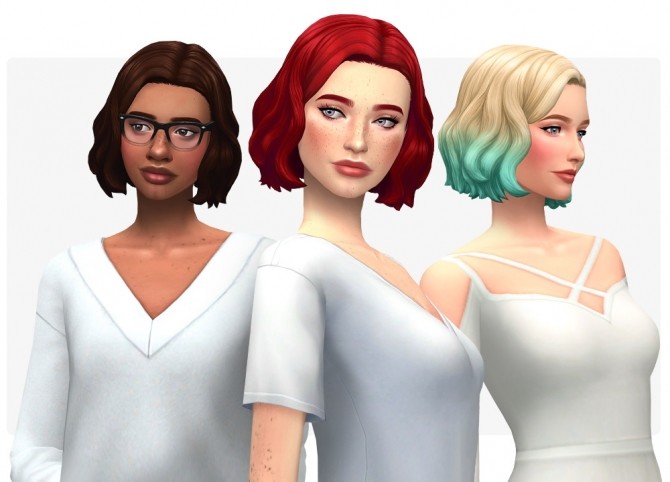 Sims 4 Audrey hair & Adora bow at Nolan Sims