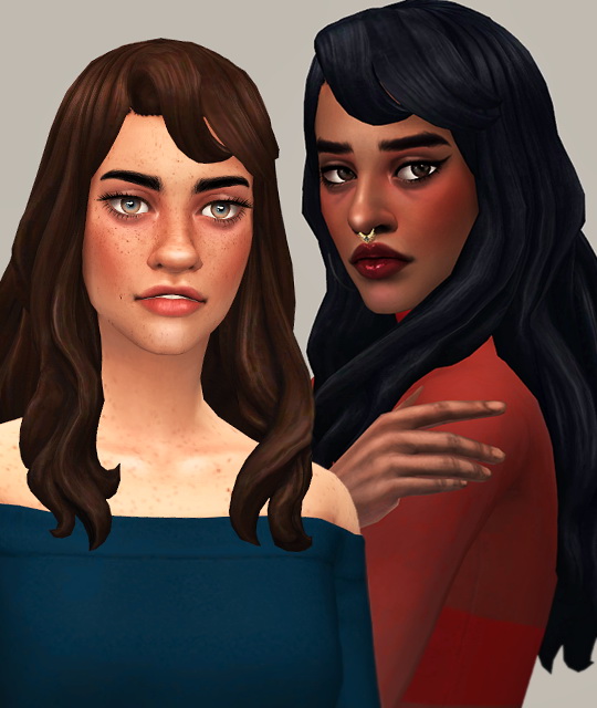 Sims 4 Elena, Patience & Pippi Hairs   February Releases Part I at Saurus Sims