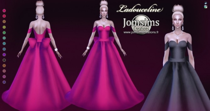 Sims 4 Ladouceline dress at Jomsims Creations