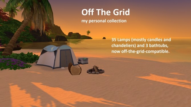 Sims 4 Off the grid collection of lamps, candles and chandeliers at Mod The Sims