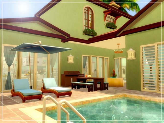Sims 4 Mediterranean Mint house by sharon337 at TSR