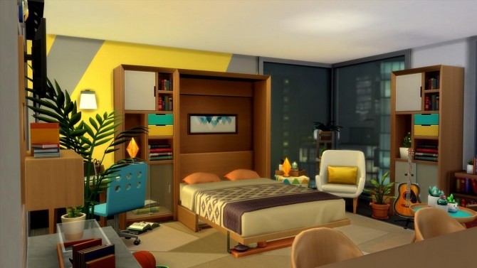 Sims 4 Défi Méga Emilie Corne apartment by chipie cyrano at L’UniverSims