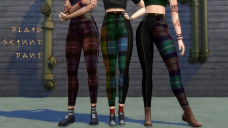 Plaid Skinny Pants by SimSlayer421 at Mod The Sims
