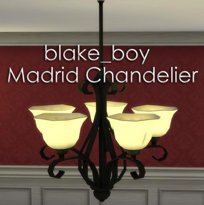 Sims 4 Blake Boys Madrid Chandelier by Icy Lava at Mod The Sims