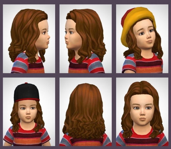 Sims 4 Leslie Hair Toddler version at Birksches Sims Blog