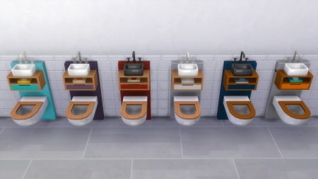 Tiny Spa Toilet/Sink Combo by K9DB at Mod The Sims