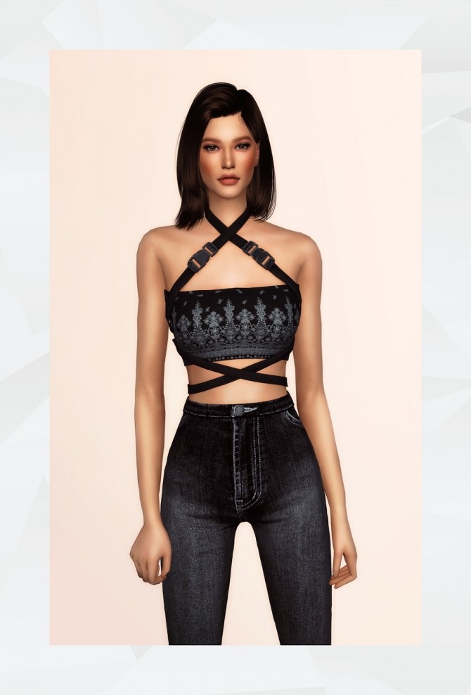 Sims 4 Cross Strapped Top at Gorilla