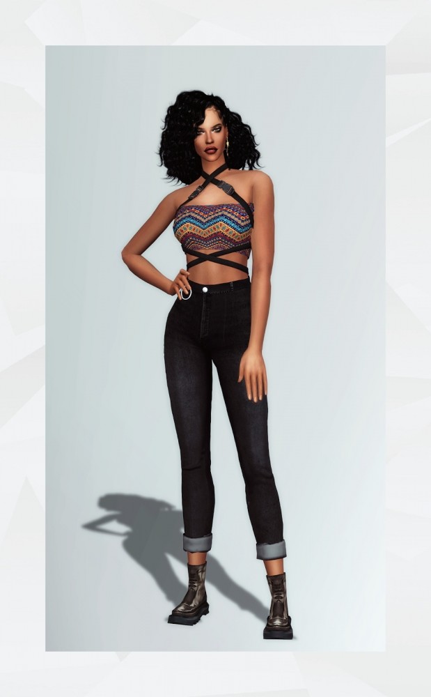 Sims 4 Cross Strapped Top at Gorilla