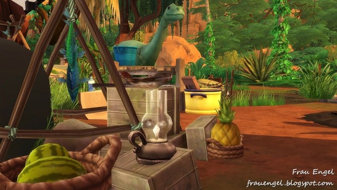 Sims 4 Lost in Jungle lot No CC at Frau Engel