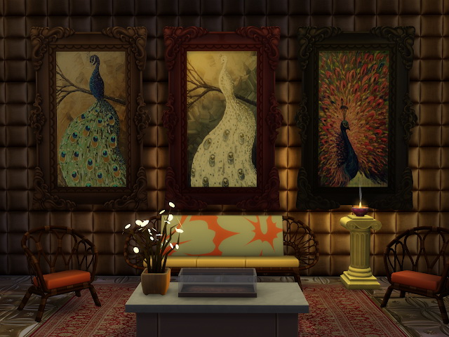Sims 4 Peacock art canvas and more walls and floors at Anna Quinn Stories