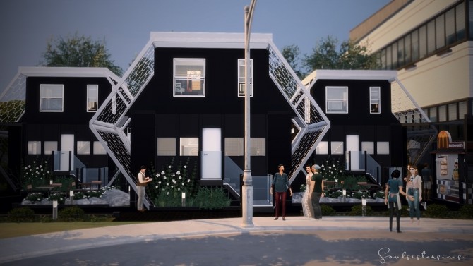 Sims 4 110 | HEXAGON EDGE UNIVERSITY HOUSING at SoulSisterSims