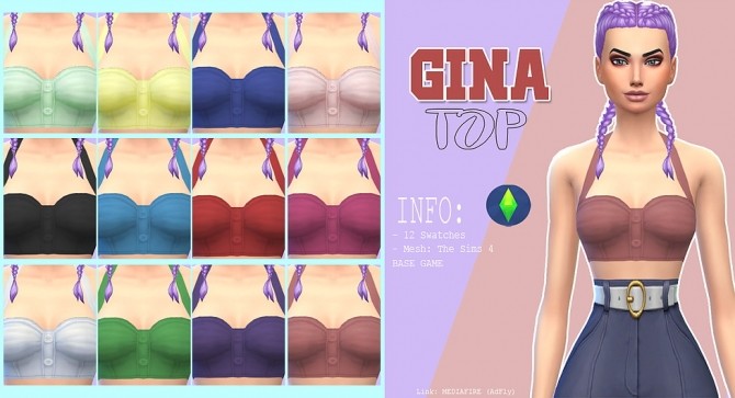 Sims 4 Gina top at Kass