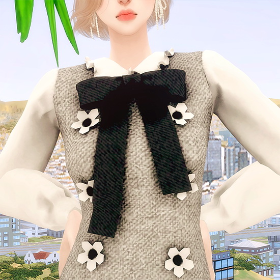 Sims 4 Lovely Flower Dress at RIMINGs