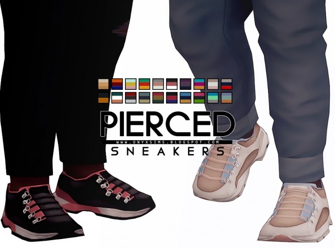 Sims 4 Pierced Sneakers for Kids and Toddlers at Onyx Sims