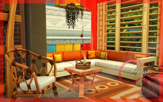 Sims 4 Beach Babe home by Praline at Cross Design