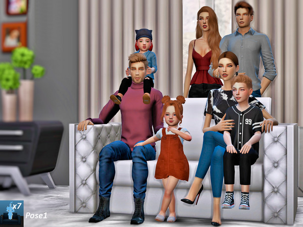 Sims 4 Big Family Pose Pack by Beto ae0 at TSR