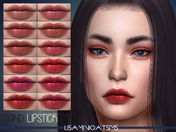 Sims 4 LMCS Sand Lipstick HQ by Lisaminicatsims at TSR