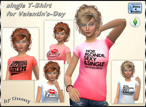 Sims 4 T shirts for Valentines Day F by Simmy at All 4 Sims