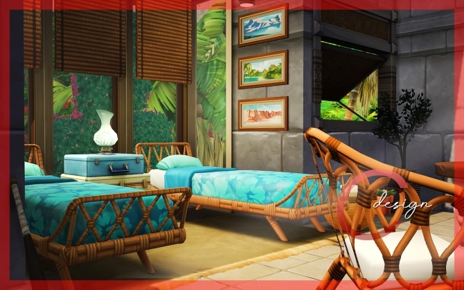 Sims 4 Beach Babe home by Praline at Cross Design