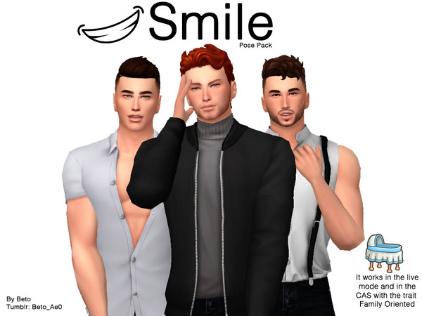 Sims 4 Smile Pose Pack by Beto ae0 at TSR