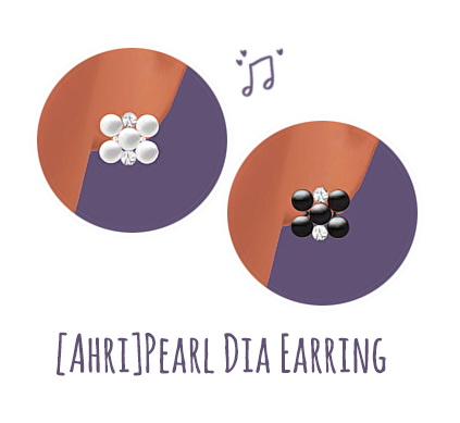 Pearl Dia Earrings at Ahri Sim4