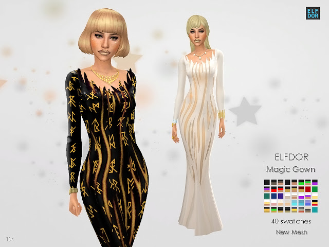 Sims 4 Magic Gown at Elfdor Sims