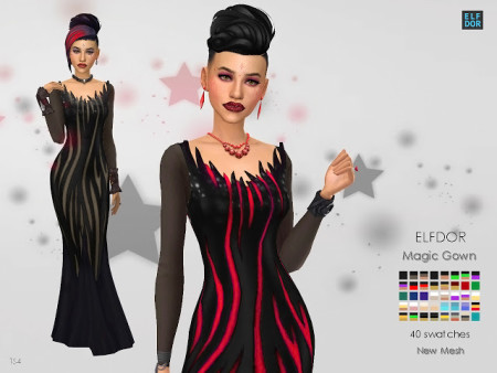 Magic Gown at Elfdor Sims » Sims 4 Updates