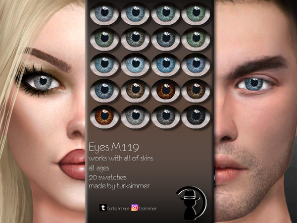 Sims 4 Eyes M119 by turksimmer at TSR