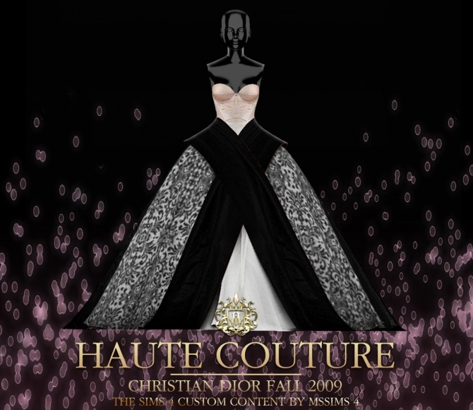 Sims 4 HAUTE COUTURE FALL 2009 02 GOWN (P) at MSSIMS