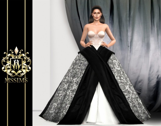 Sims 4 HAUTE COUTURE FALL 2009 02 GOWN (P) at MSSIMS