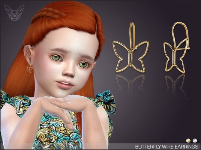 Sims 4 Butterfly Wire Earrings For Toddlers at Giulietta