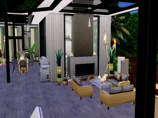 Sims 4 Plumeria house by GenkaiHaretsu at TSR