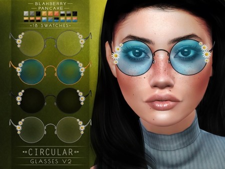 Circular glasses at Blahberry Pancake » Sims 4 Updates