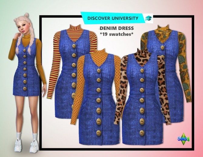 Sims 4 Denim Dress at Rimshard Shop