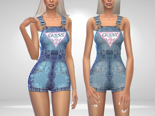 Sims 4 Designer Dungarees by Puresim at TSR