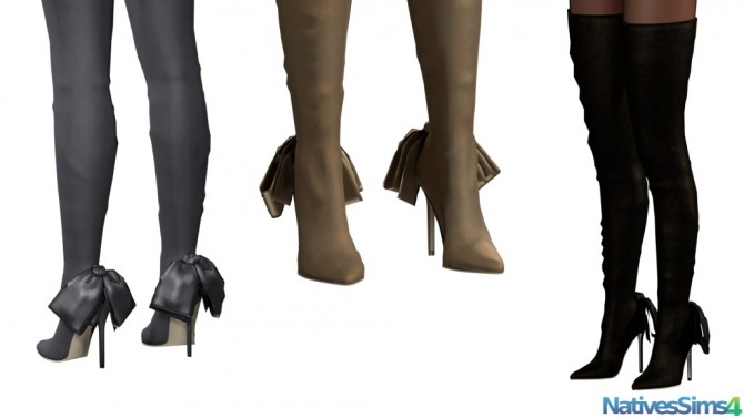 Sims 4 Thigh High Boots No Slider at Natives Sims 4