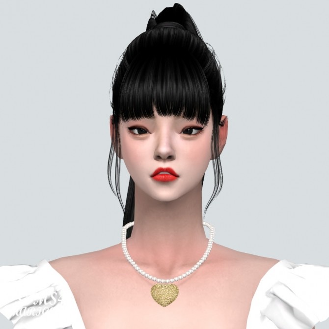 Sims 4 Lovely Heart 1 Pearl Necklace at Marigold