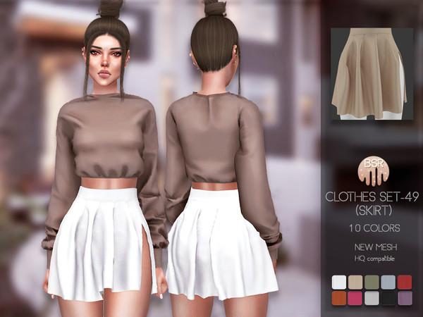 Sims 4 Clothes SET 49 (SKIRT) BD189 by busra tr at TSR