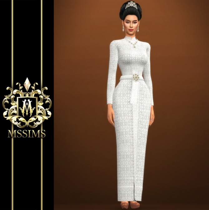 Sims 4 THAI TRADITIONAL BRIDE DRESS (P) at MSSIMS