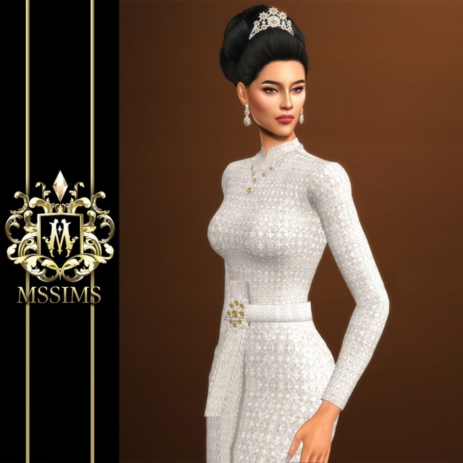 Sims 4 THAI TRADITIONAL BRIDE DRESS (P) at MSSIMS