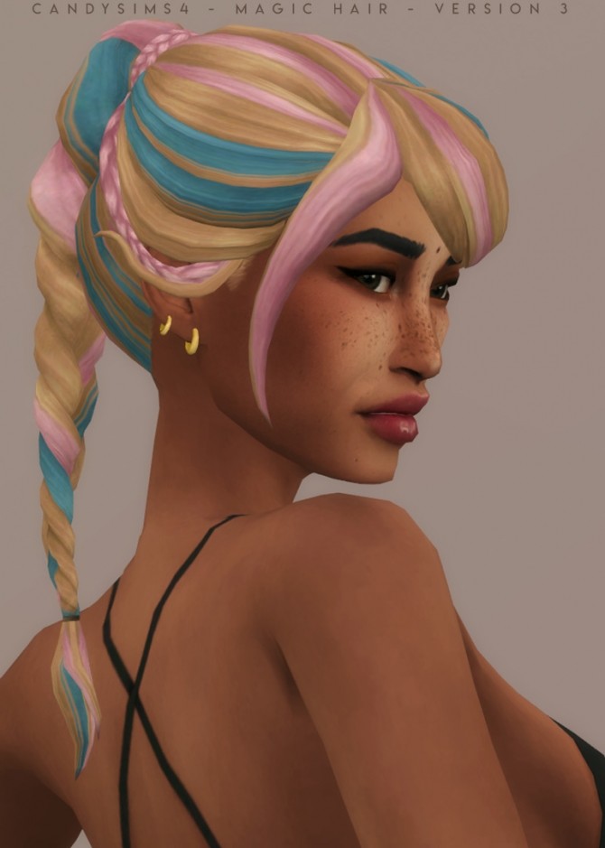 Sims 4 MAGIC HAIR NEW VERSIONS at Candy Sims 4